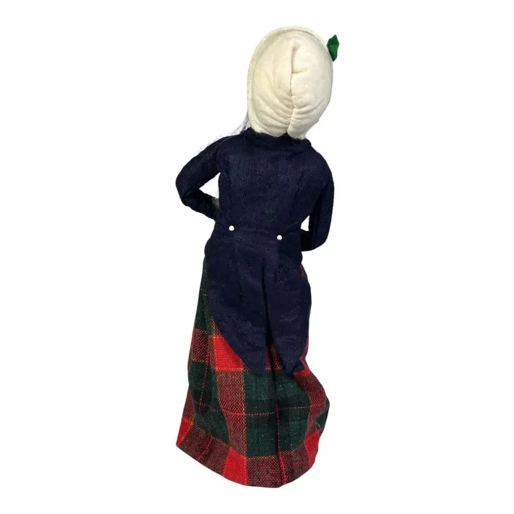 Byers' Choice Carolers Lady Plaid Fur Muff Limited Edition 89/100 1996 Christmas
